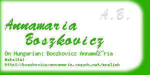 annamaria boszkovicz business card